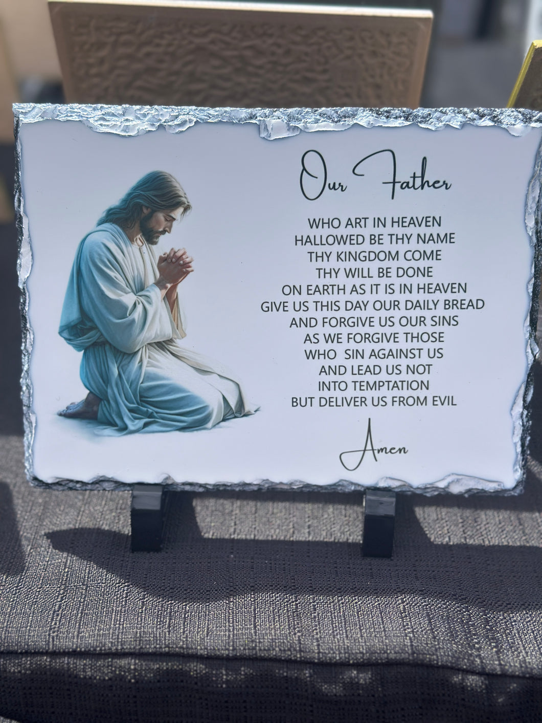 The Lords Prayer slate English