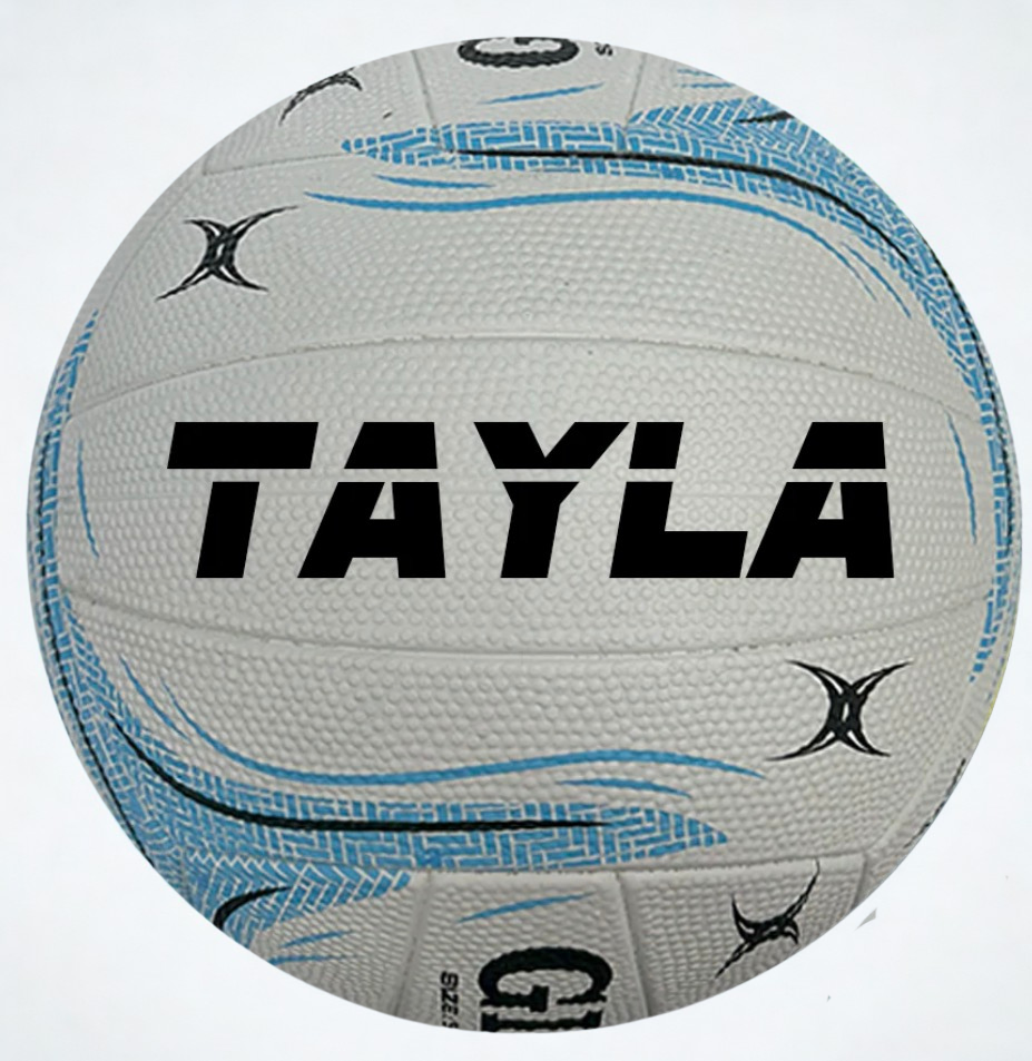 PERSONALISED GILBERT PHOENIX NETBALL WHITE & BLUE (Size 5)