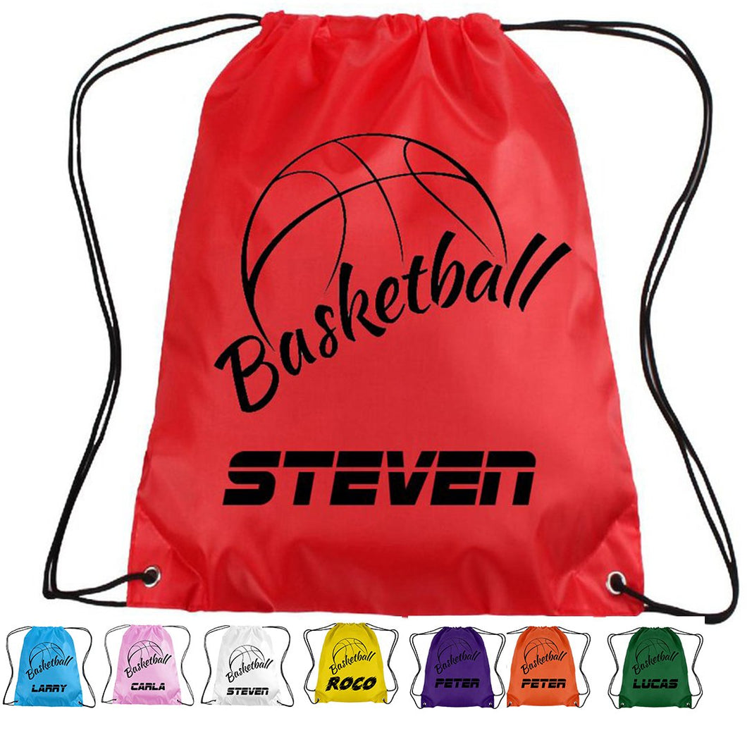 PERSONALISED BASKETBALL DRAWSTRING BAG