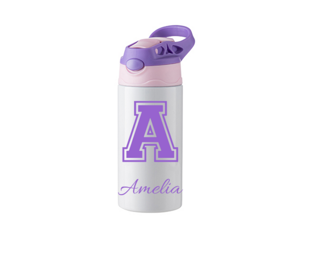 TODDLER  PINK/PURPLE FLIP STRAW BOTTLE 355ML